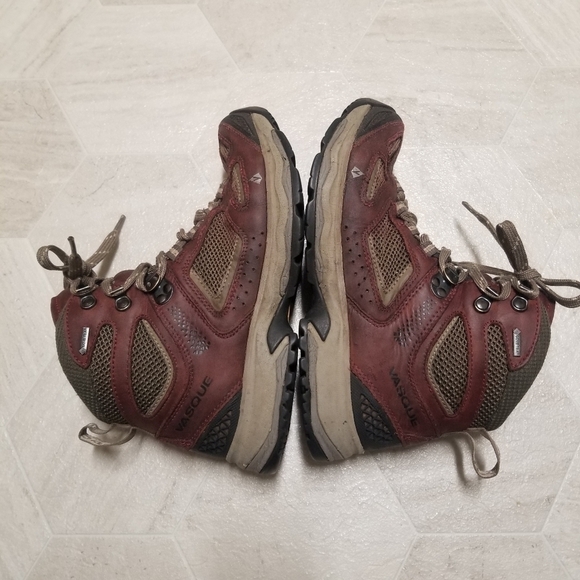 Vasque Breeze III Mid GTX Red Mahogany/Brown Olive Leather Hiking Boots 8 - Picture 4 of 12